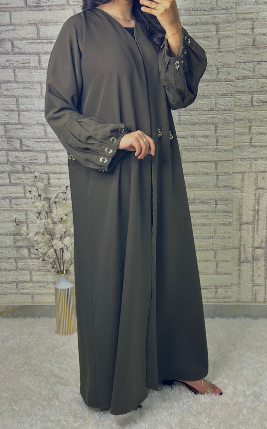 R019 Olive  Barbie Abaya Set