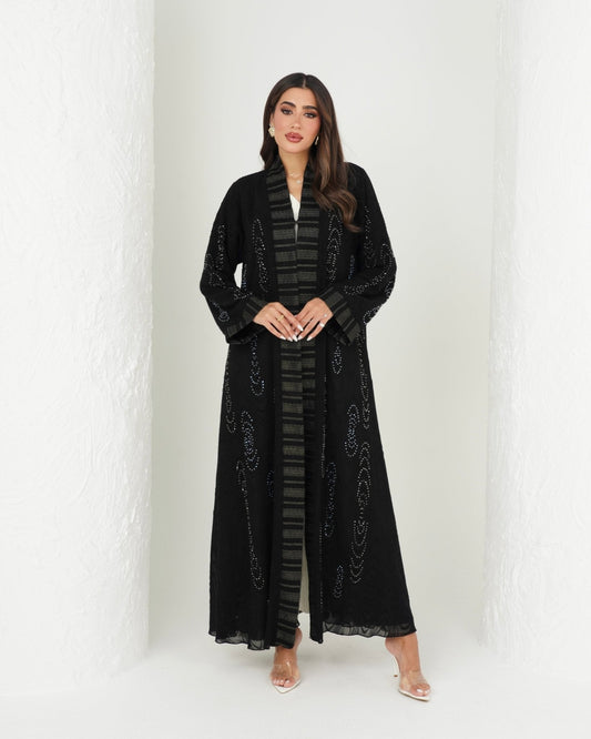 R139  Black Classic  Abaya Set
