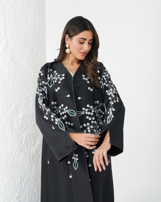 R180  Black Classic  Designer  Abaya Set